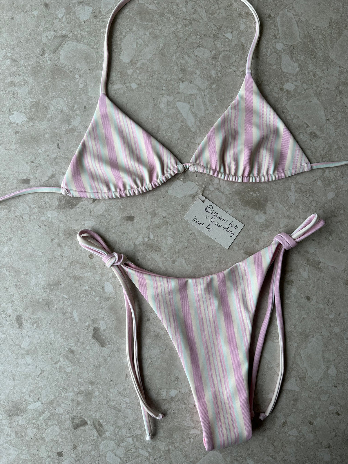 XS Set Hawaii top x Tie up thong
