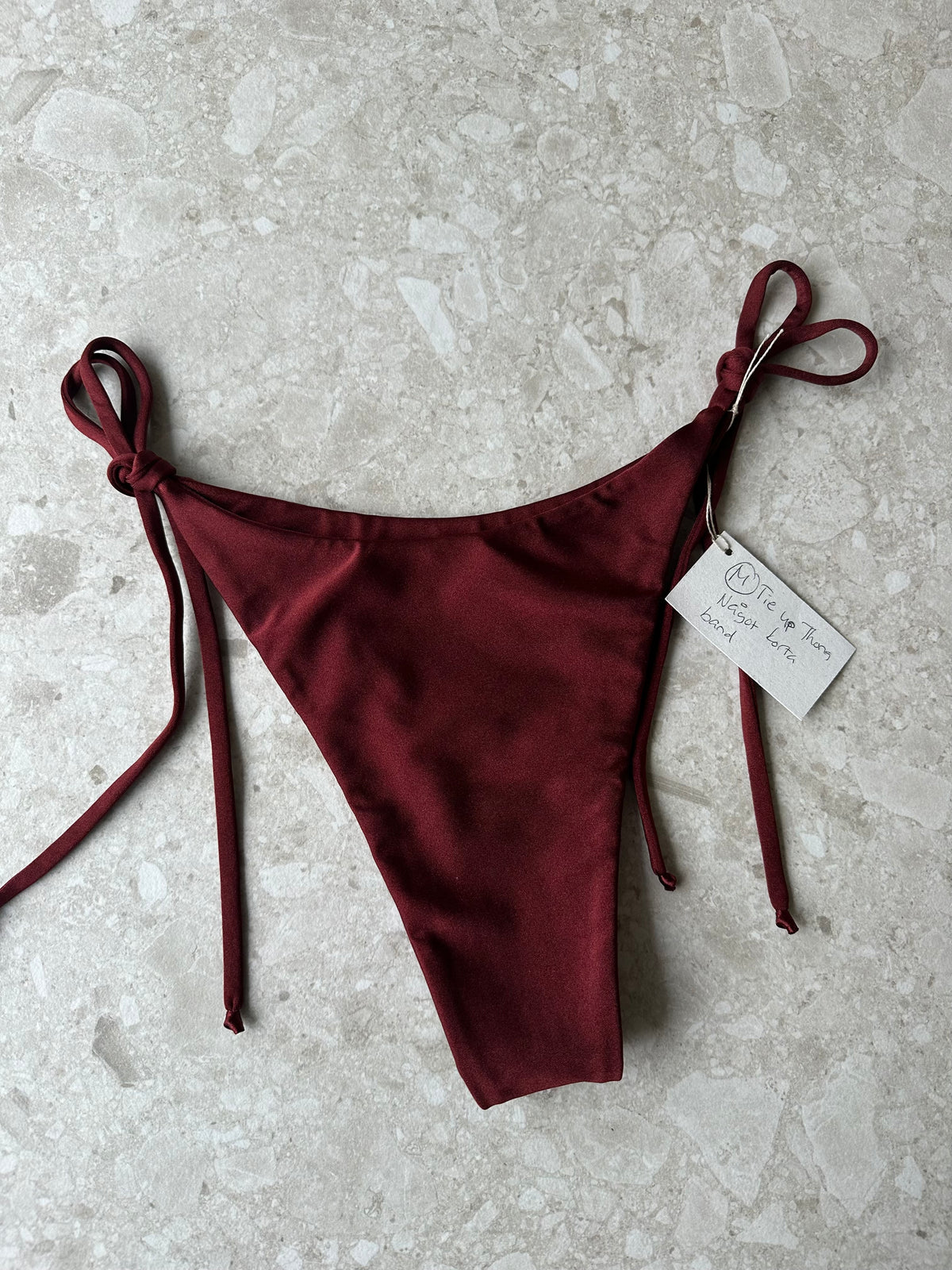 M Tie up thong